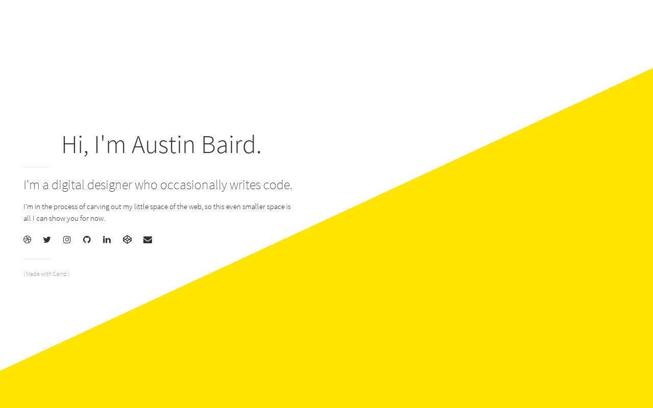 Carrd profile picture for @austin